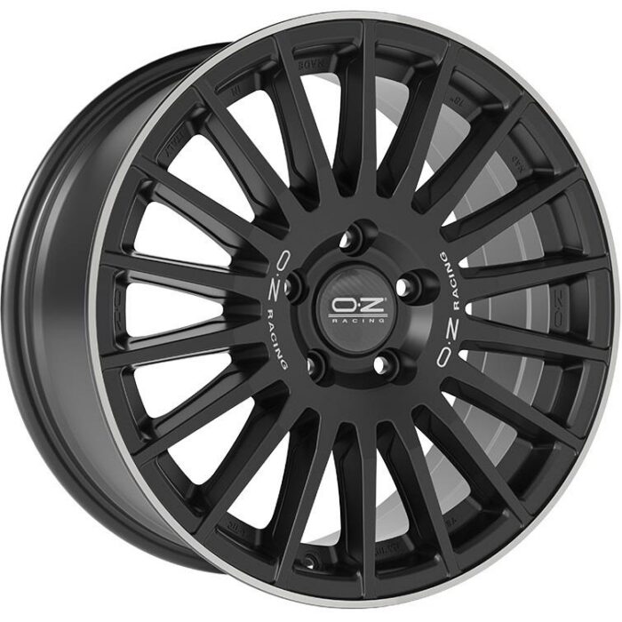OZ Racing Rally Desert Matt Black Silver Let. Diamond Lip 8x18 5x112 ET45