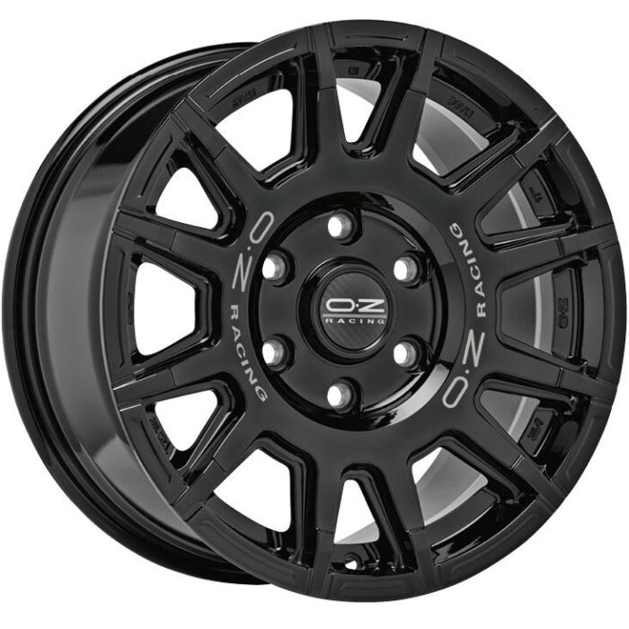 OZ Racing RALLY LEGEND Gloss Black + Dark Lettering 8x17 6x139.7 ET25