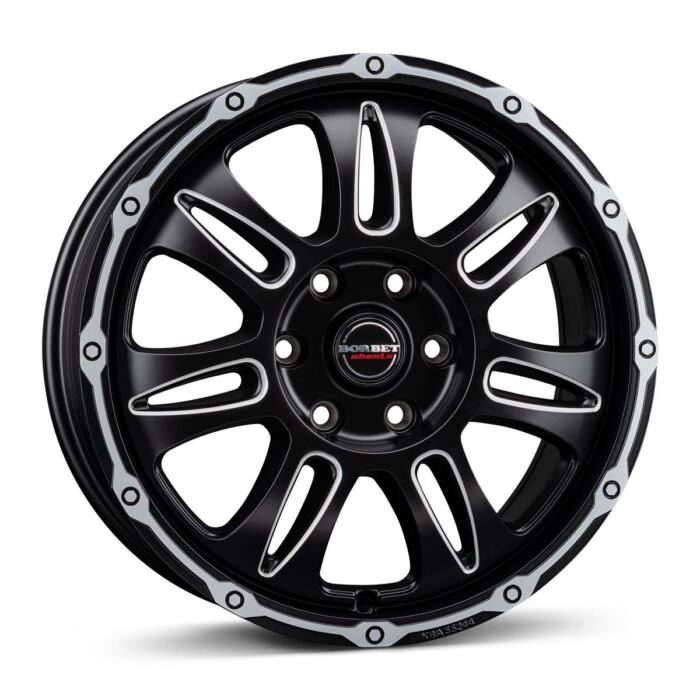 Borbet CW8 black rim window polished matt 8x18 6x139.7 ET35