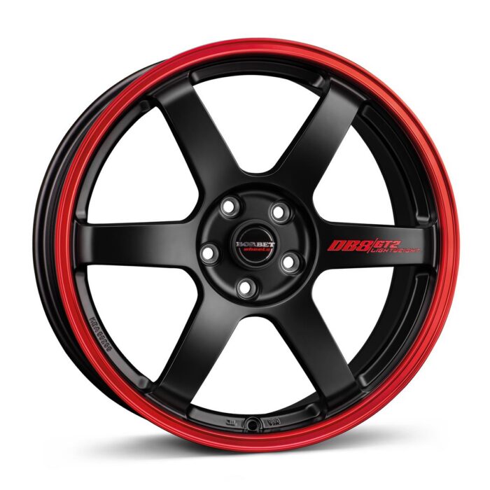 Borbet DB8GT2 black matt rim red 8,5x19 5x112 ET45