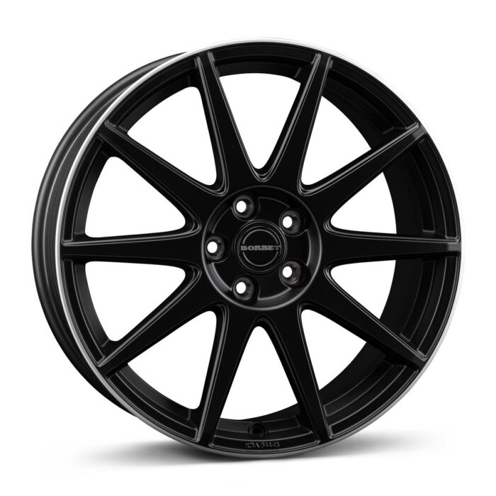 Borbet GTX black matt rim silver 8x19 5x108 ET42