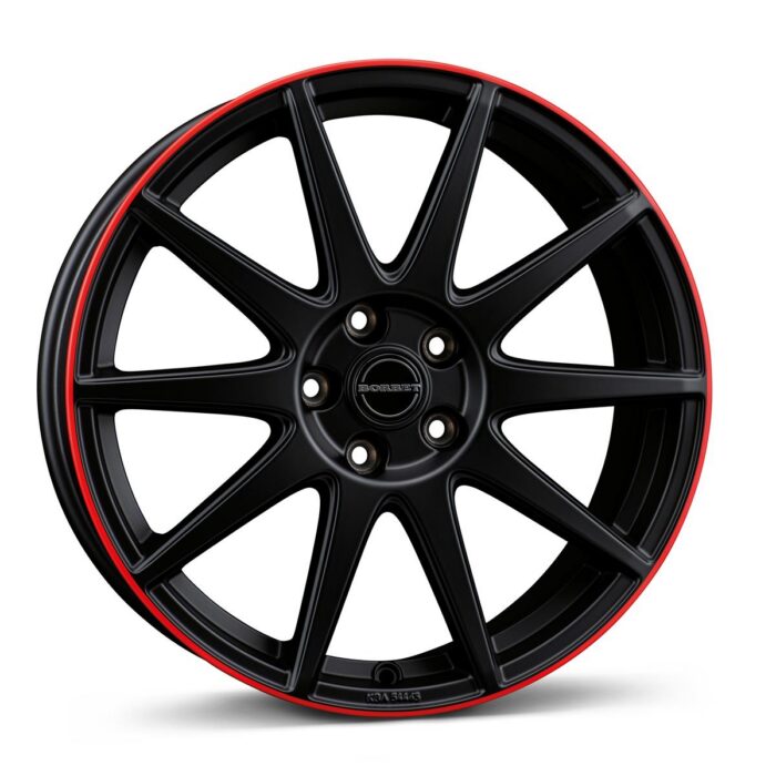 Borbet GTX black matt rim red 8x19 5x114.3 ET50