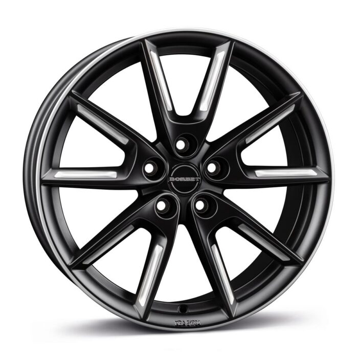 Borbet LX18 black matt silver spoke rim 8x18 5x108 ET45
