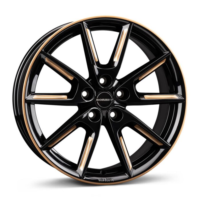 Borbet LX19 black glossy gold spoke rim 8x19 5x112 ET44