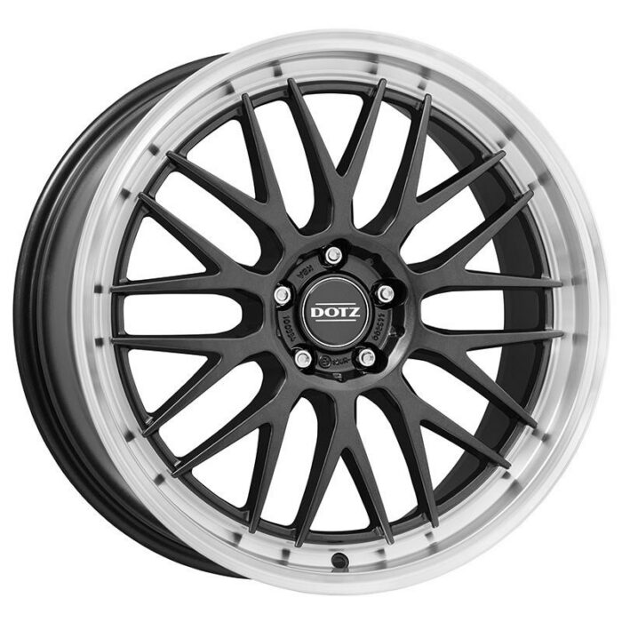 Dotz Bilbao dark Gunmetal/polished lip 7x17 4x100 ET25