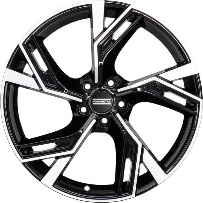 Fondmetal Atena Glossy Black Partial Machined 9x20 5x108 ET38
