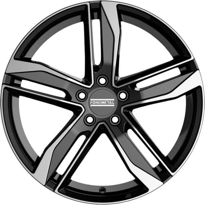 Fondmetal Hexis Glossy Black Machined 8x18 5x112 ET29