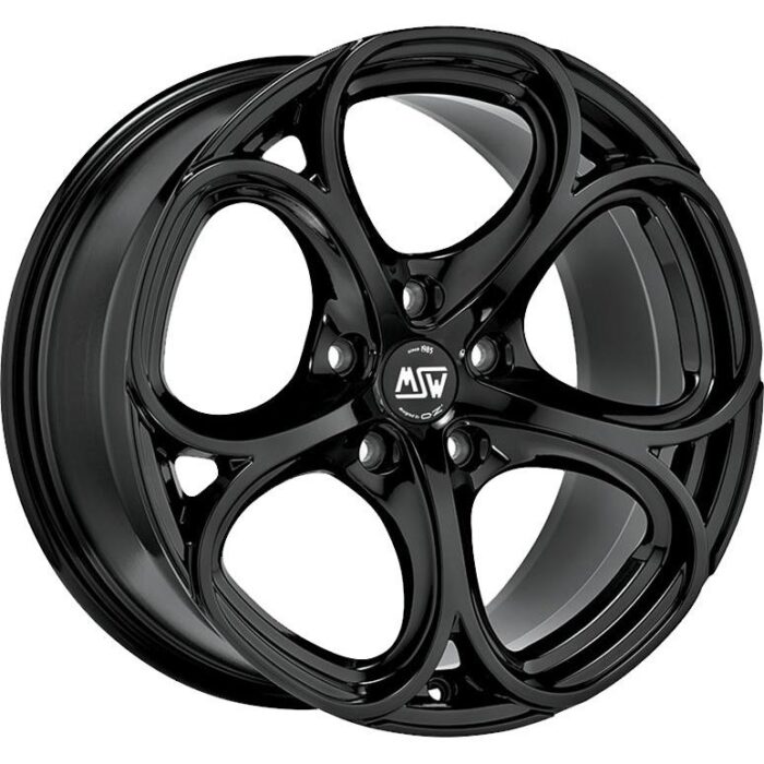 MSW 82 Gloss Black Full Polished 8x18 5x110 ET30
