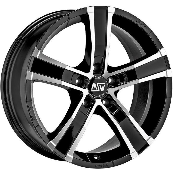 MSW Sahara 5 Gloss Black Full Polished 8x18 5x150 ET35