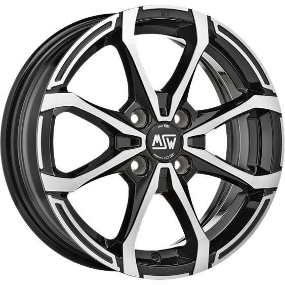 MSW X4 Gloss Black Full Polished 5x15 4x100 ET32