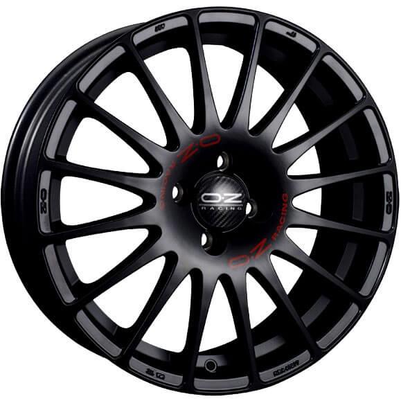 OZ Racing Superturismo WRC Matt Black Red Lettering 7x18 4x100 ET50
