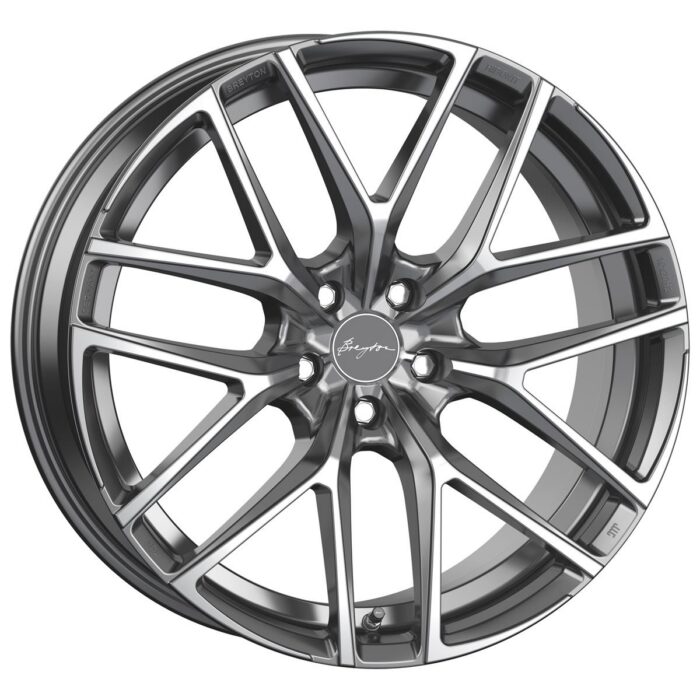 Breyton Hibonit Matt Gun Polished Face 10x20 5x112 ET38