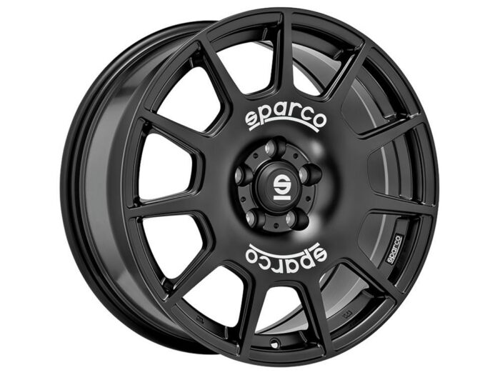 Sparco Terra Matt Black White Lettering 8x18 5x114.3 ET35