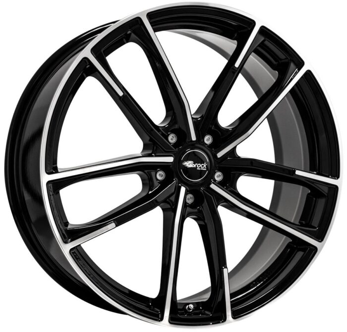Brock B38 Schwarz Glanz Voll-Poliert (SGVP) 8x18 5x100 ET35