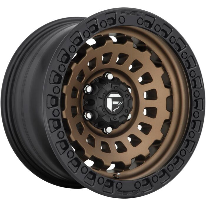Fuel D634 Zephyr Matte Bronze Black Bead Ring 8x17 5x114.3 ET38