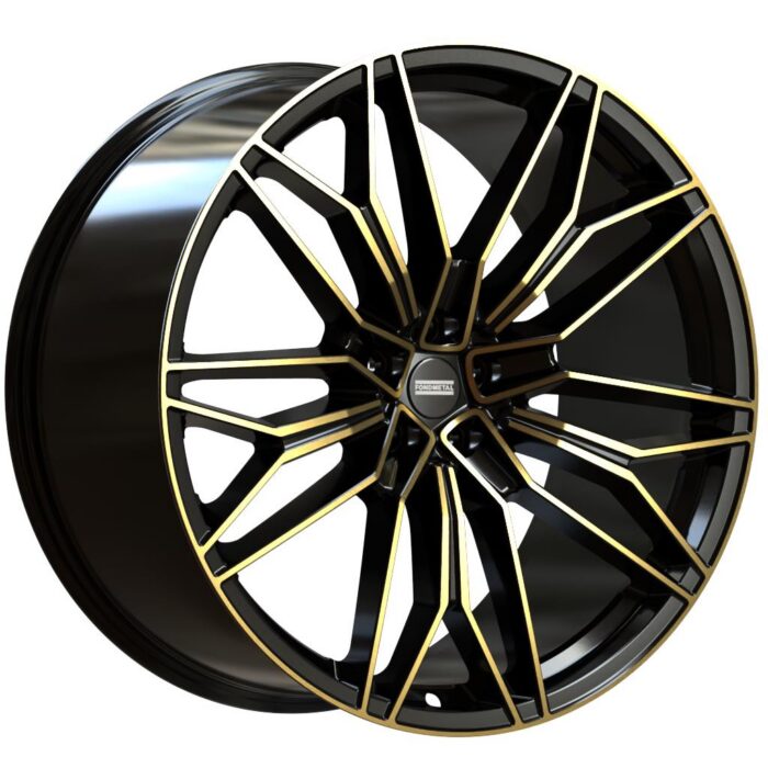 Fondmetal STC-23 Black Clearcoat Glossy Gold Machined 10x23 5x112 ET32